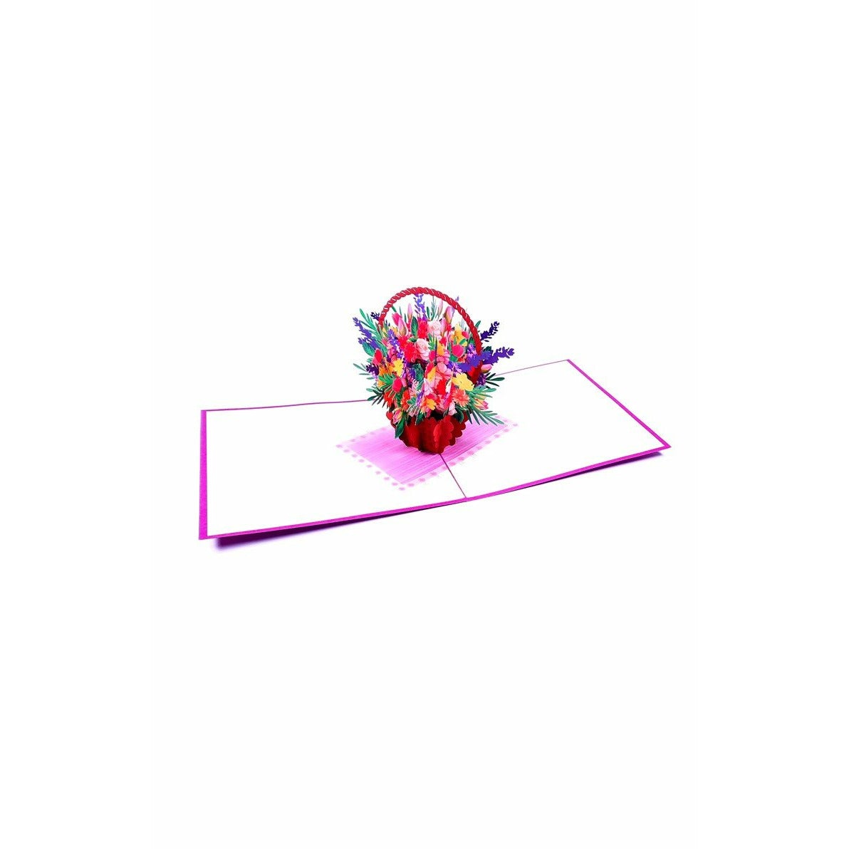 3D Pop-Up Karte - Blumenkorb