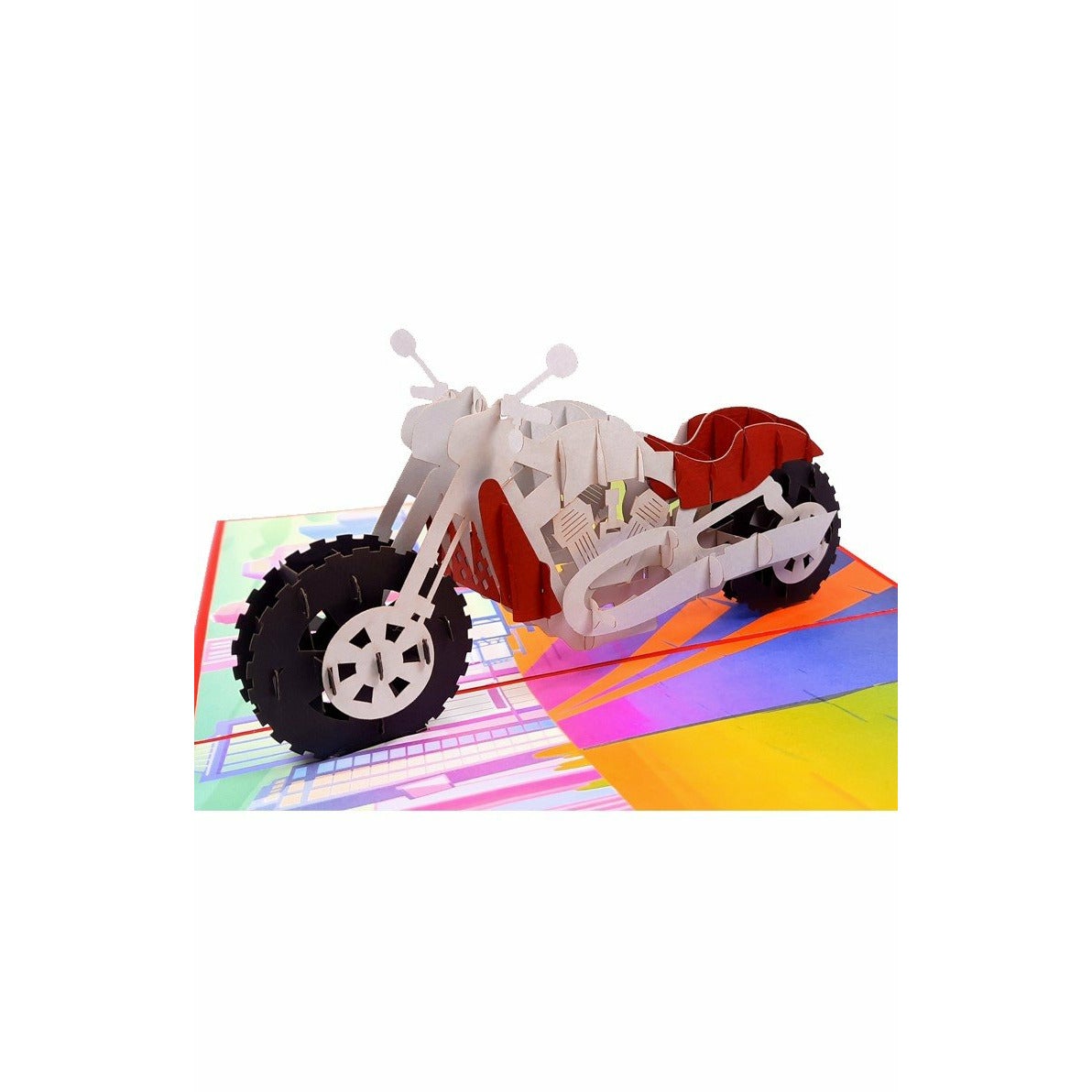 3D Pop-Up Karte - Motorrad
