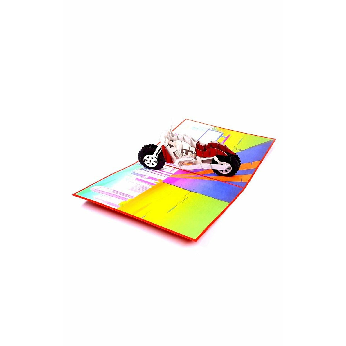 3D Pop-Up Karte - Motorrad
