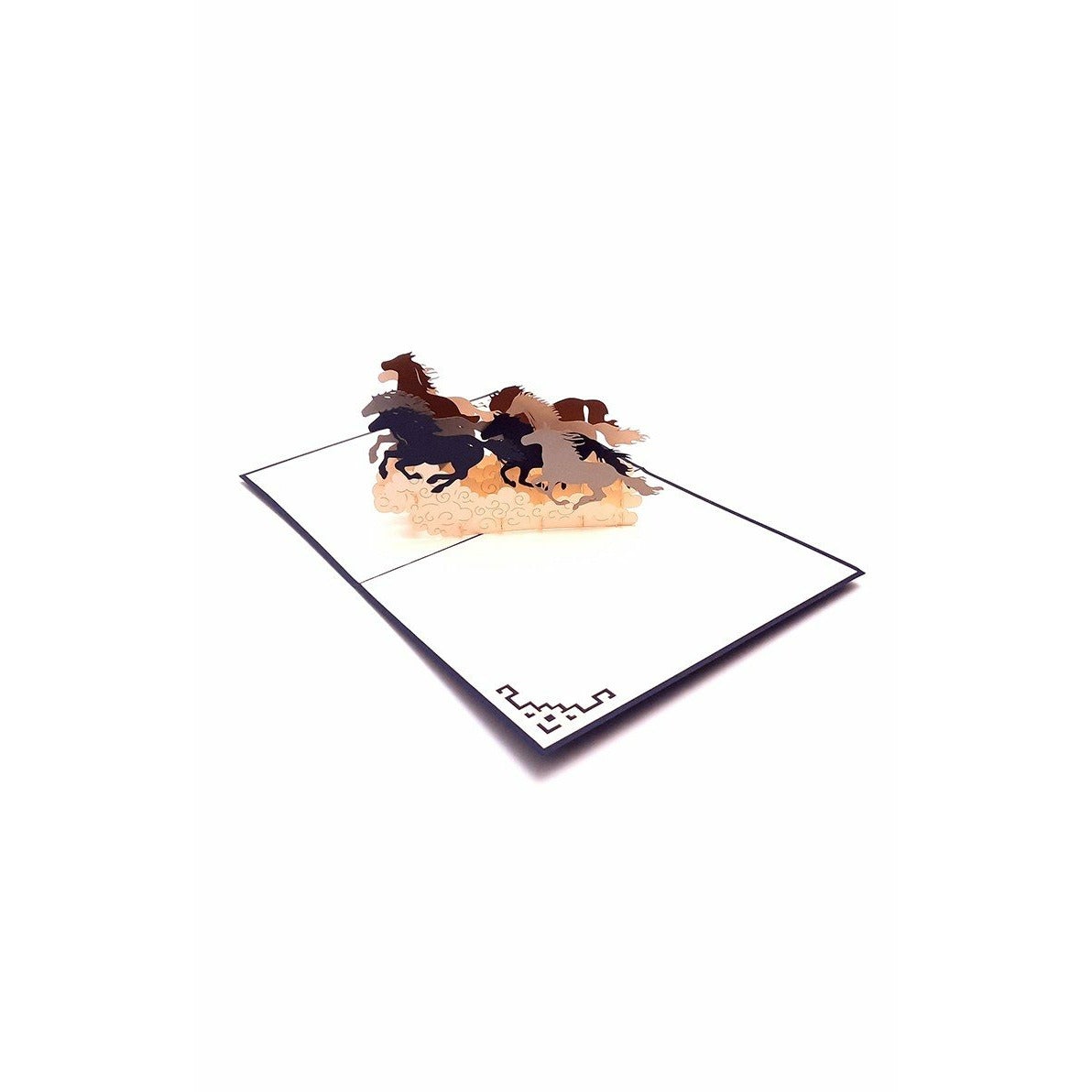 3D Pop-Up Karte - Pferde