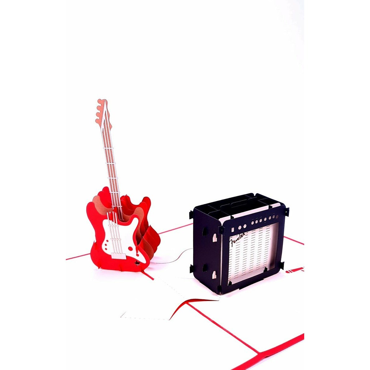 3D Pop-Up Karte - Gitarre