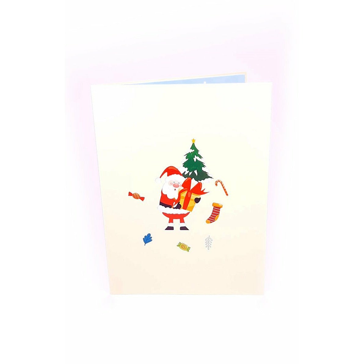 3D Pop-Up Karte - Santa mit Geschenk