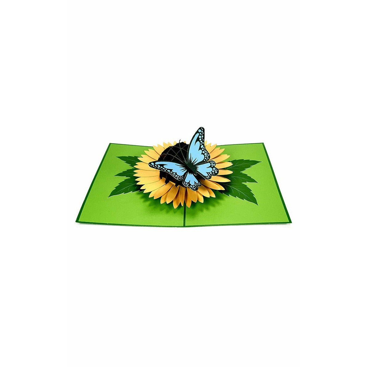 3D Pop-Up Karte - Schmetterling auf einer Sonnenblume